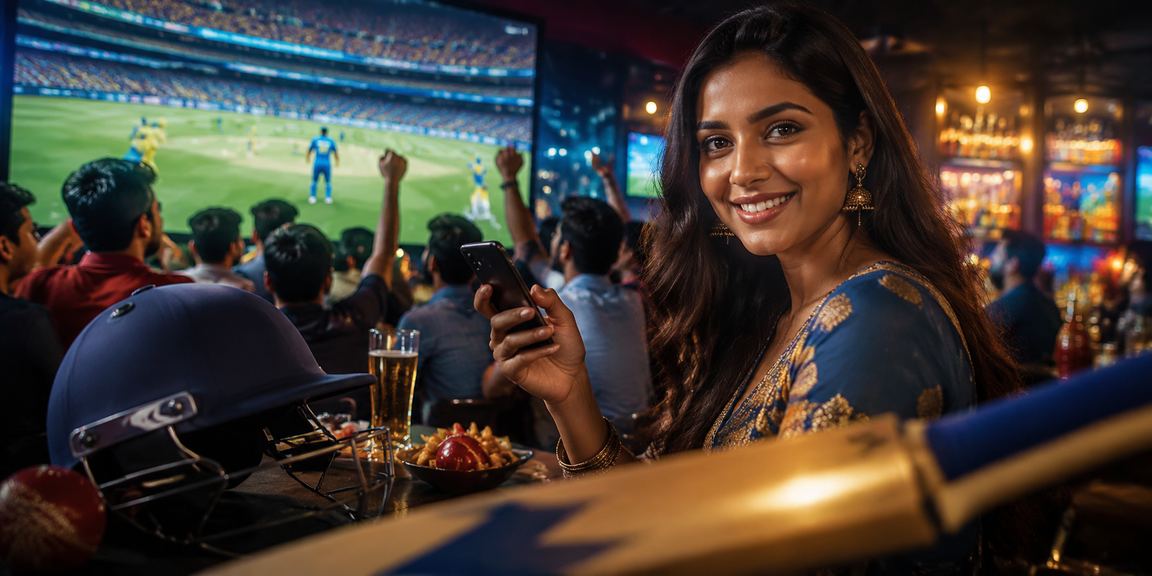 Mobile phone showing Teen Patti game alongside cricket match betting