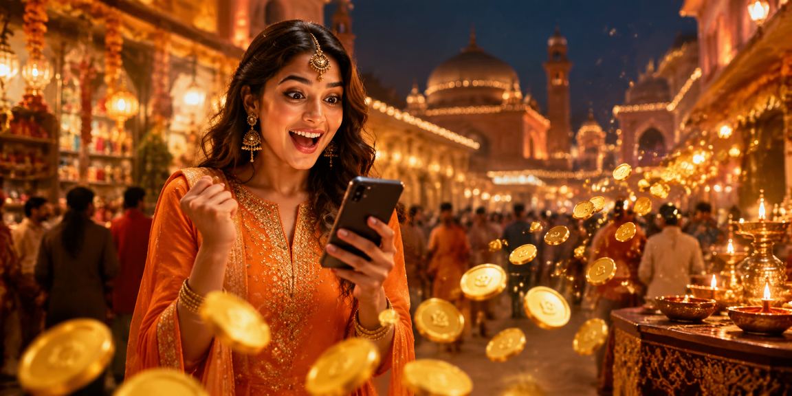 Mobile payment and gaming in India during Diwali festival
